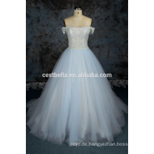 China-Fabrik reale Beispielbilder Großhandelsalibaba hellblaues Hochzeitskleid